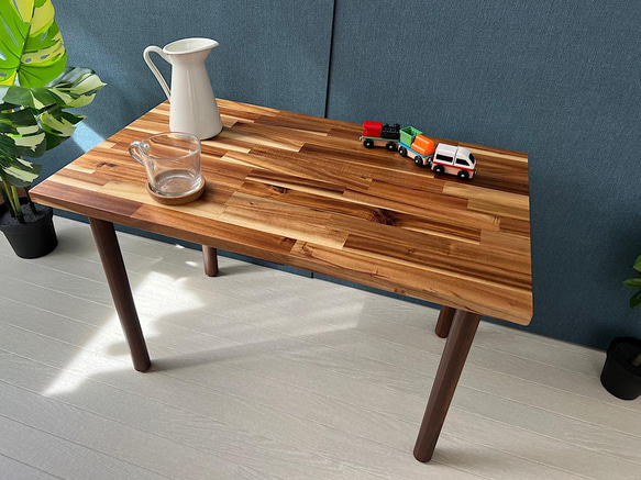 送料無料】 ローテーブル 長方形 90cm 45cm アカシア ねじ込み木製脚 