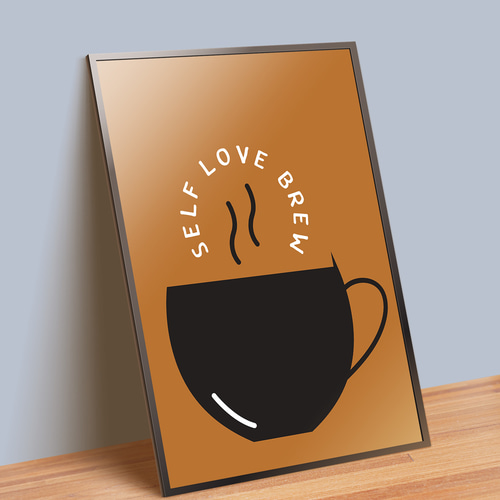 アートポスター コーヒー カフェポスター タイポグラフィ キッチン