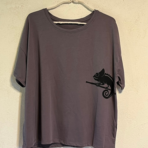 カメレオン柄 レディースTシャツ上下セット 綿100%【S～LL