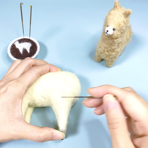 もこもこアルパカドール white 癒しのぬいぐるみ【特集掲載】 羊毛