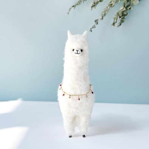 ハンドメイド しろくまちゃん アルパカ&ウールのぬいぐるみ