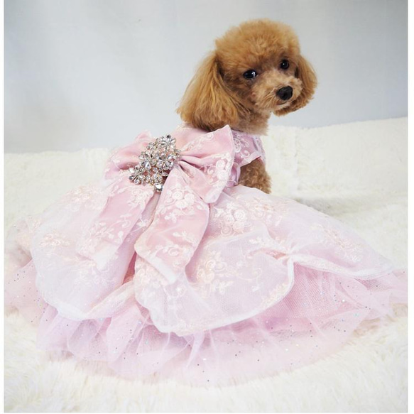 ドレス dress ウェディング パーティー ドックウェア 犬 猫 服 犬服 犬の服  YD3 YD9 YD13 4枚目の画像