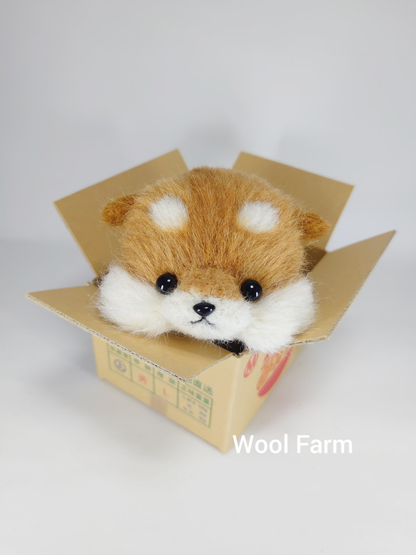 あごのせ柴犬　～Wool Farm～　羊毛フェルト 2枚目の画像