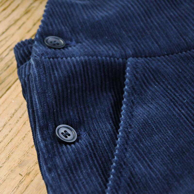 植物染色手藍染ベルトストラップカーゴパンツコーデュロイスラックス