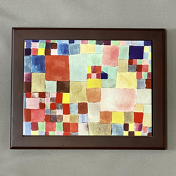 エゴン・シーレ　ほおずきの実のある自画像　フォトタイル木製フレーム付き エゴン・シーレ ほおずきの実のある自画像 フォトタイル木製