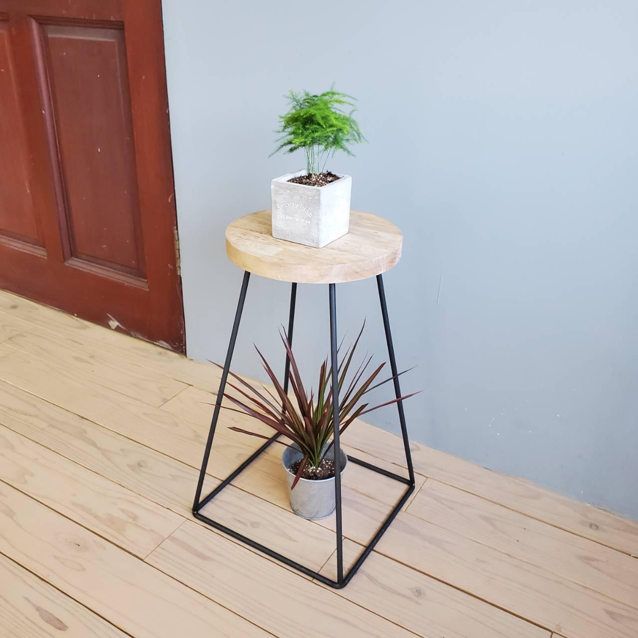 ◇Creema限定◇サイドテーブル アイアン脚 スツール 観葉植物 カフェ風