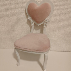 1/6ドールサイズ：シャビーホワイト/ロココ調&薔薇椅子　ベロア２種類より選択 7枚目の画像