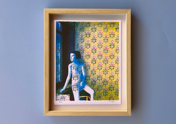 絵画・額縁・版画・松井 友紀恵・新品未使用・花の咲く季節・美術品・インテリア 絵画・額縁・版画・松井 友紀恵・新品未使用・花の咲く季節