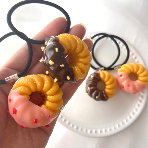 リニューアル♡ 選べる‼ フレンチクルーラー︎ 食品サンプル ヘアゴム