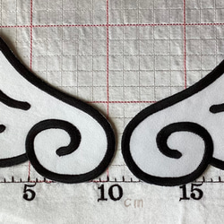 ビック天使の羽 刺繍アイロンワッペン 6枚目の画像