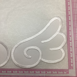 ビック天使の羽 刺繍アイロンワッペン 5枚目の画像