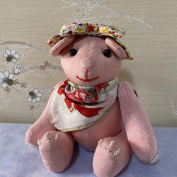 受注制作】くまの被り物(ピンク)