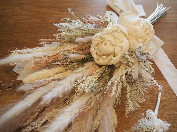 ウェディングブーケ　ブートニアセット✿ R1262397537(9750円)