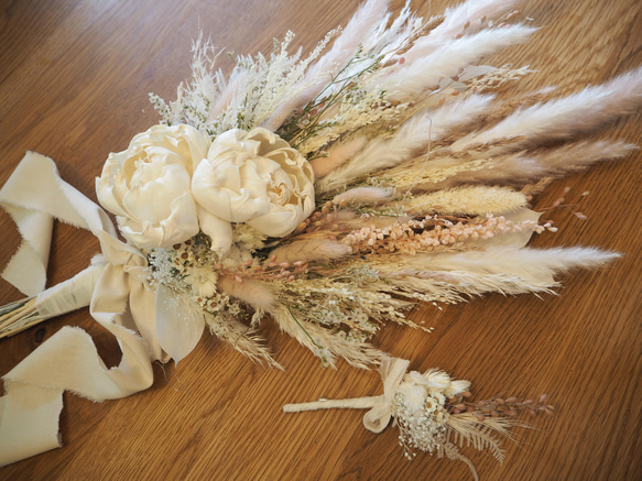 ウェディングブーケ　ブートニアセット✿ R1262397537(9750円)