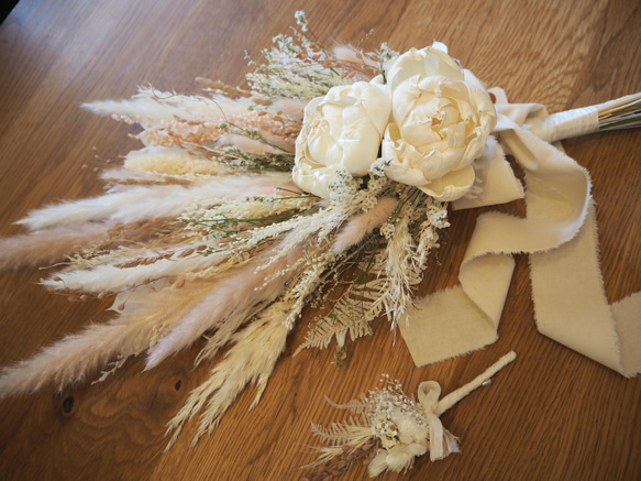 ウェディングブーケ　ブートニアセット✿ R1262397537(9750円)