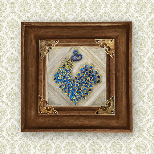 孔雀」縁起物 額アート その他アート Gallery Lien 通販 13722227