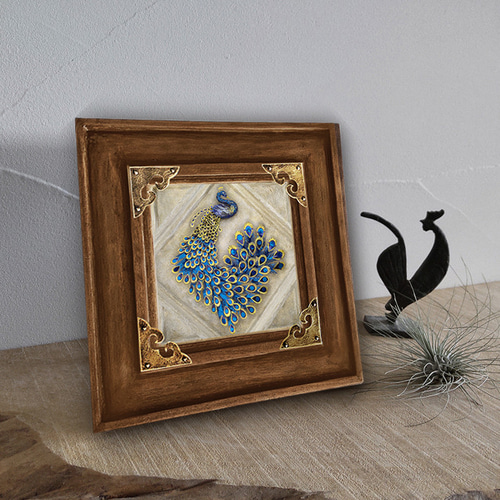 孔雀」縁起物 額アート その他アート Gallery Lien 通販 13722227