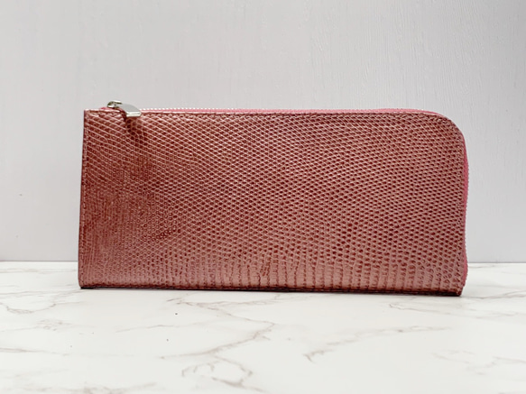 日本製　上質リザード　薄型　長財布　ロングウォレット　財布　トカゲ革　L型ファスナー　エキゾチックレザー C1594976460(12155円)