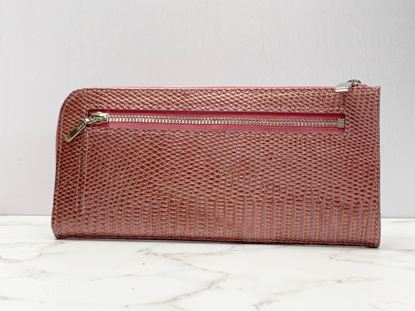 日本製　上質リザード　薄型　長財布　ロングウォレット　財布　トカゲ革　L型ファスナー　エキゾチックレザー C1594976460(12155円)