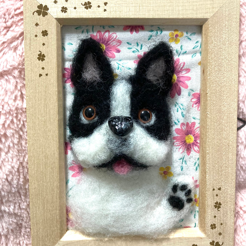 オーダー見本 羊毛フェルトボストンテリア 羊毛フェルト doglover 通販 