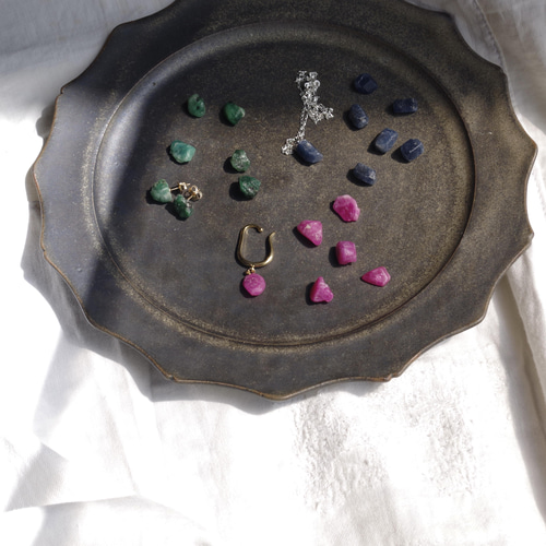 ルビー 鉱物原石 14kgf / シルバー925 リング 指輪 【石おまかせ 金具