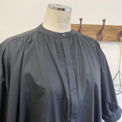 促銷價 成人連衣裙❤️ 縮褶四分之三袖襯衫連衣裙 黑色（尺碼不限 LL） 第12張的照片