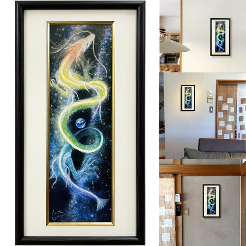 卸売 絵画】Rainbow Dragon～分断の銀河を昇る～(複製画） 絵画