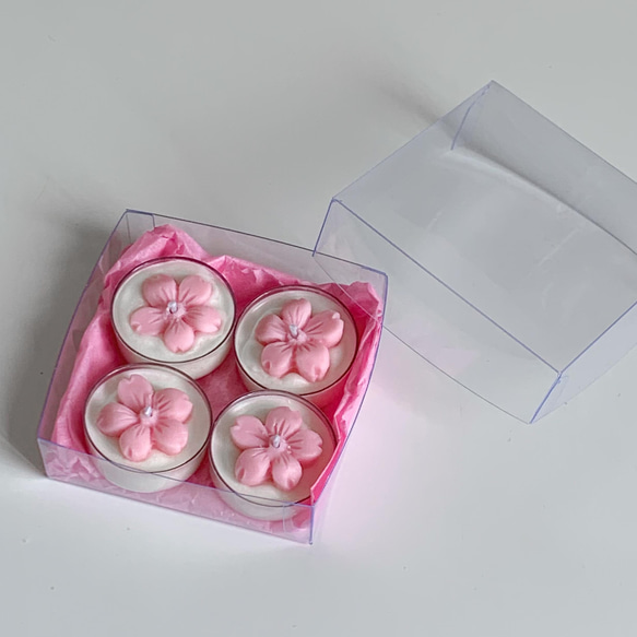 Sakura tealight candle ~ さくらティーライトキャンドル 2枚目の画像