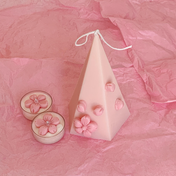 Sakura pillar candle ~ さくらピラーキャンドル 1枚目の画像