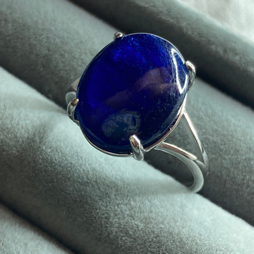 y*様 特大 タンザナイト サファイア シルバー925リング レアストーン 希少