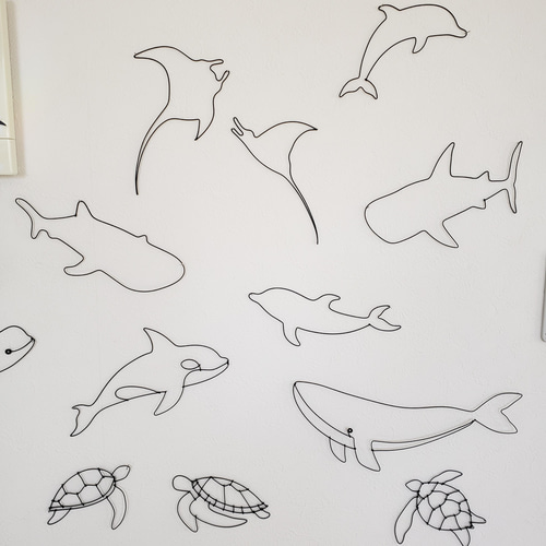 ウミガメ✨ アクアリウムシリーズ ✙虫ピン付き✙ ワイヤークラフト