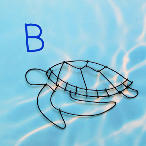 ウミガメ✨ アクアリウムシリーズ ✙虫ピン付き✙ ワイヤークラフト