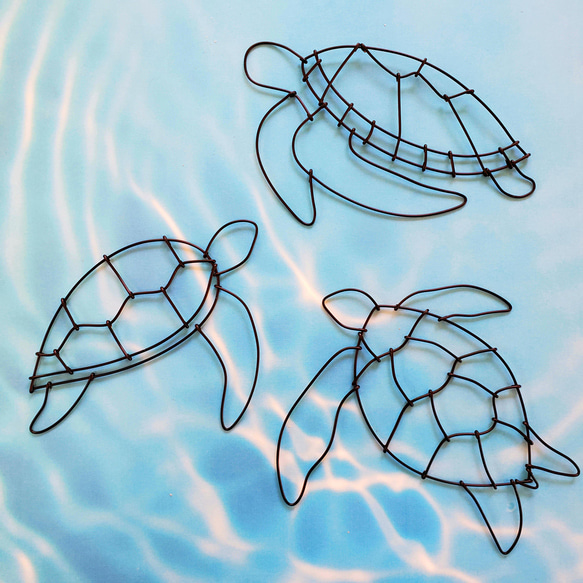 穏やかに泳ぐウミガメのワイヤーアート 穏やかに泳ぐウミガメのワイヤーアート セブ島オプショナル