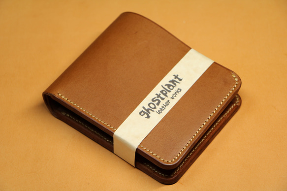 【インポケット二つ折り財布】ブッテーロ キャメル ED-014 1枚目の画像