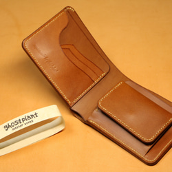 【インポケット二つ折り財布】ブッテーロ キャメル ED-014 3枚目の画像