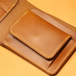 【インポケット二つ折り財布】ブッテーロ ネイビー ED-014 4枚目の画像
