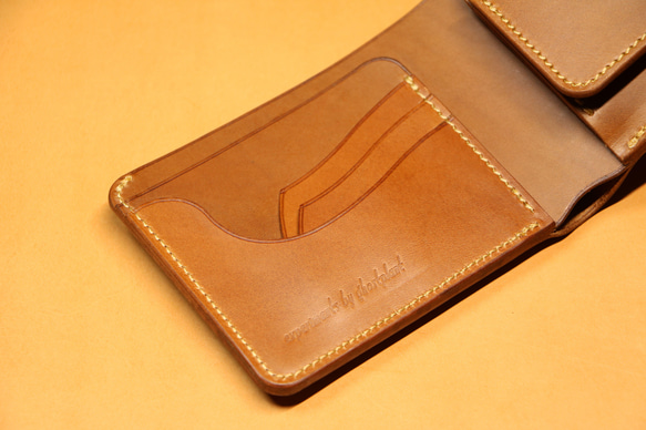 【インポケット二つ折り財布】ブッテーロ ネイビー ED-014 5枚目の画像