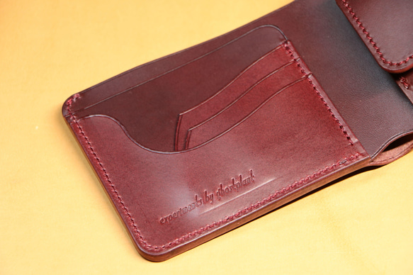 【インポケット二つ折り財布】ブッテーロ ワイン ED-014 インポケット二つ折り財布 ブッテーロ また イタリア