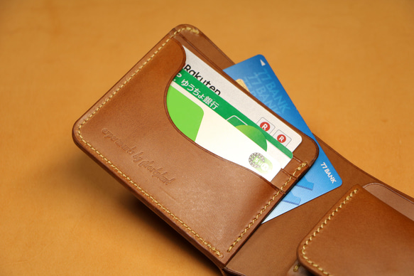 【インポケット二つ折り財布】ブッテーロ ワイン ED-014 インポケット二つ折り財布 ブッテーロ また イタリア