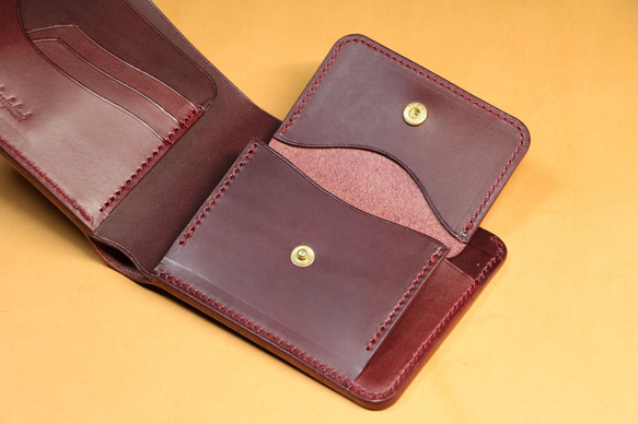 【インポケット二つ折り財布】ブッテーロ ワイン ED-014 インポケット二つ折り財布 ブッテーロ また イタリア