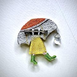 CUTOUT PINS / カットアウト・ピンズ　「RAIN DROP」col. yellow 2枚目の画像