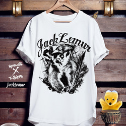 キツネザル海賊Tシャツ「JackLemur」 1枚目の画像