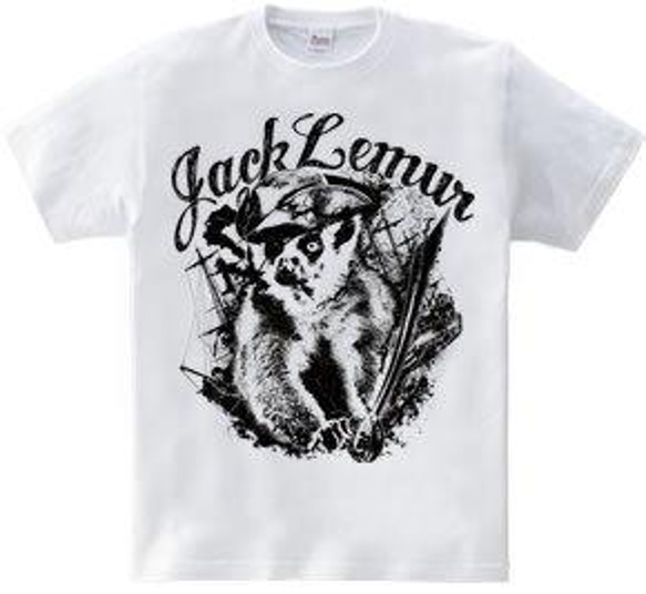 キツネザル海賊Tシャツ「JackLemur」 3枚目の画像