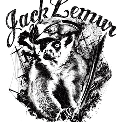 キツネザル海賊Tシャツ「JackLemur」 2枚目の画像