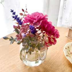 華やかカーネーションのアレンジ　マジカルウォーター　光触媒　ラッピング無料　母の日 7枚目の画像