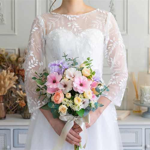 ラナンキュラスのクラッチブーケ＋ブートニア＊アーティフィシャル