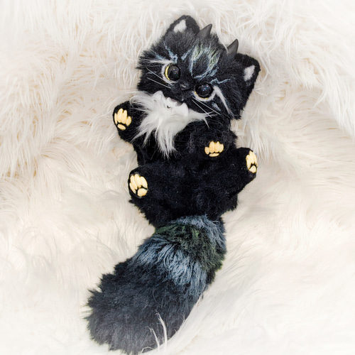 2024高い素材  kitten】アートドール amadeus デビルキティ ぬいぐるみ 黒 手作り人形