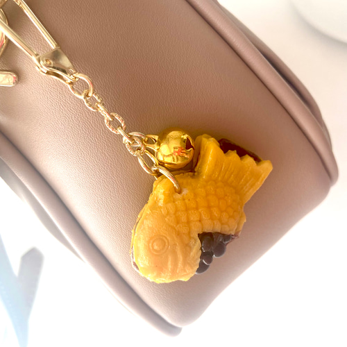 リニューアル！鯛焼き！たいやき！ 食品サンプル 鈴つきキーホルダー