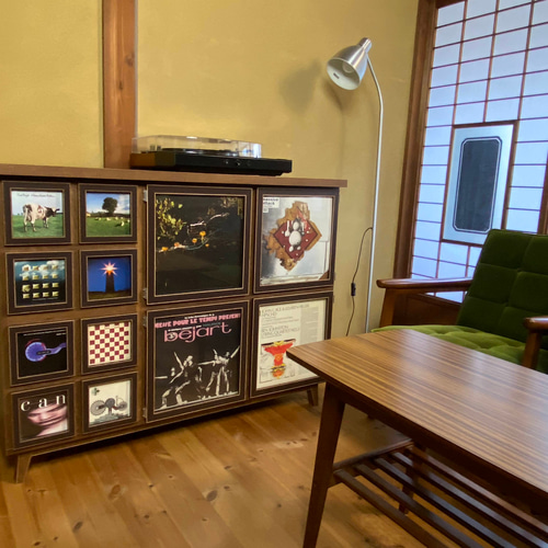 【レトロ】キャビネット　レコードケース　棚　テレビ台 テレビ台 ローボード ラック 棚 おしゃれ スチール ガレージ風