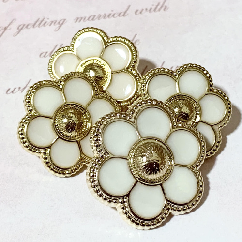 20mm 4個セット】 ◇376◇ ヴィンテージボタン 飾りボタン ボタン 